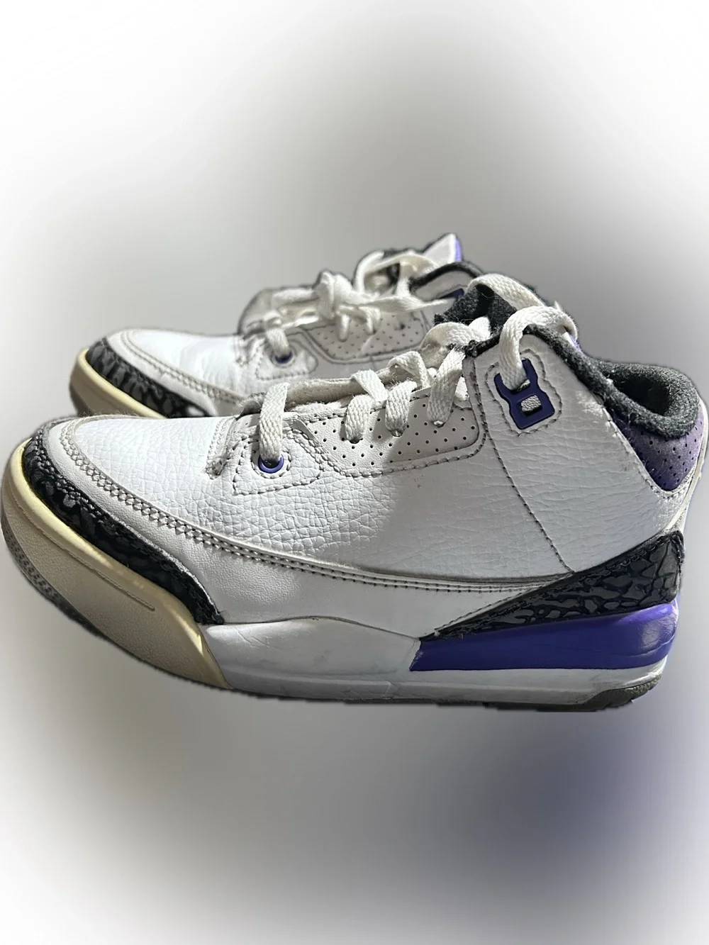 JORDAN 3 RETRO (PS) WHITE/BLACK-DARK IRIS